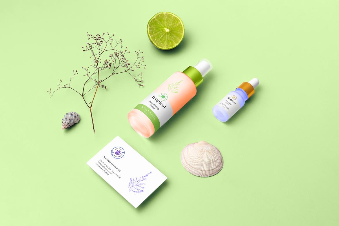 Tropical – Cosmetics Branding Mockups