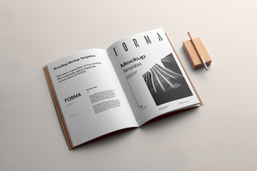 Forma Free Brochure Branding Mockup