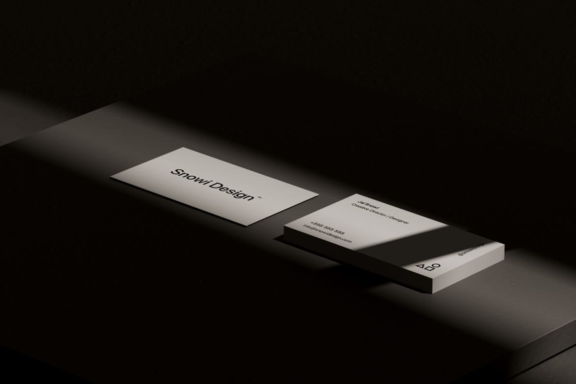 Shadow Business Card Mockup Pack