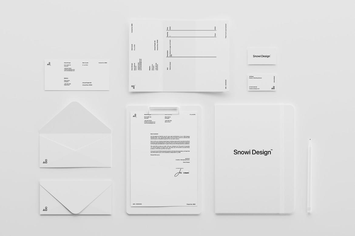 Minimal White Brand Mockup Pack