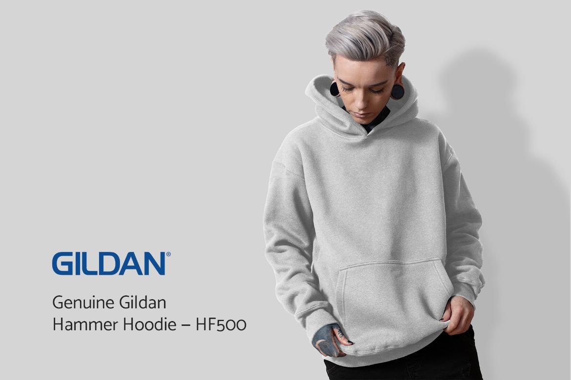 Gildan Hammer Hoodie Mockup – Front Modelled