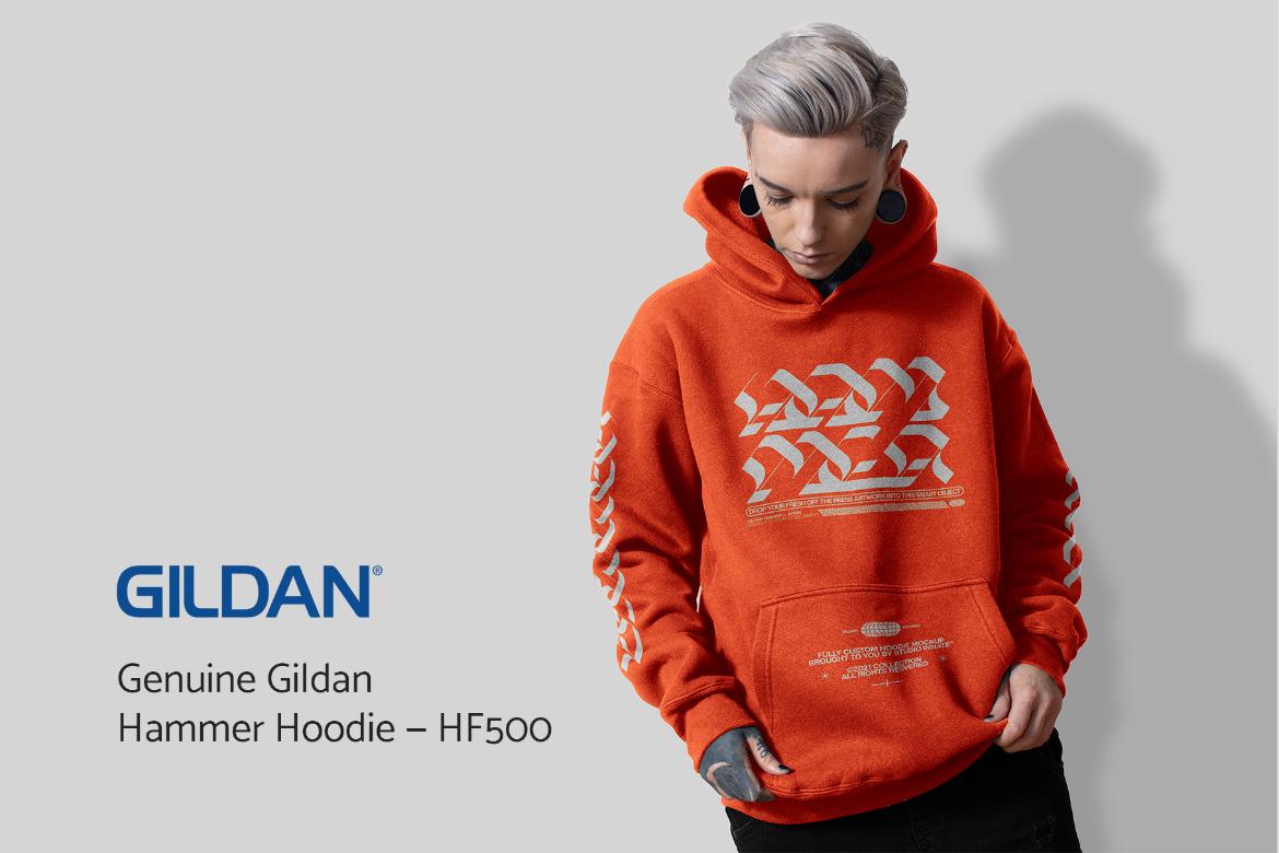 Gildan Hammer Hoodie Mockup – Front Modelled
