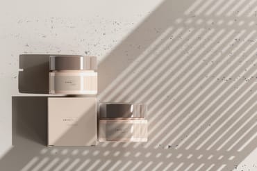 Cosmetic Jar and Box Mockup