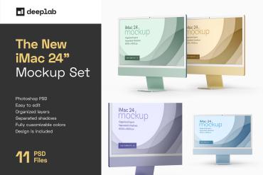 The New iMac 24” Mockup Set | 2021