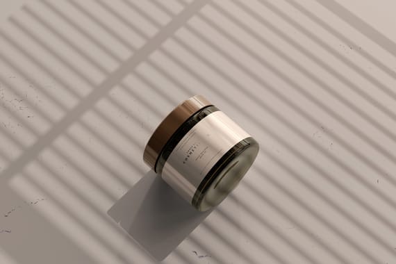 Amber Glass Cosmetic Jar Mockups