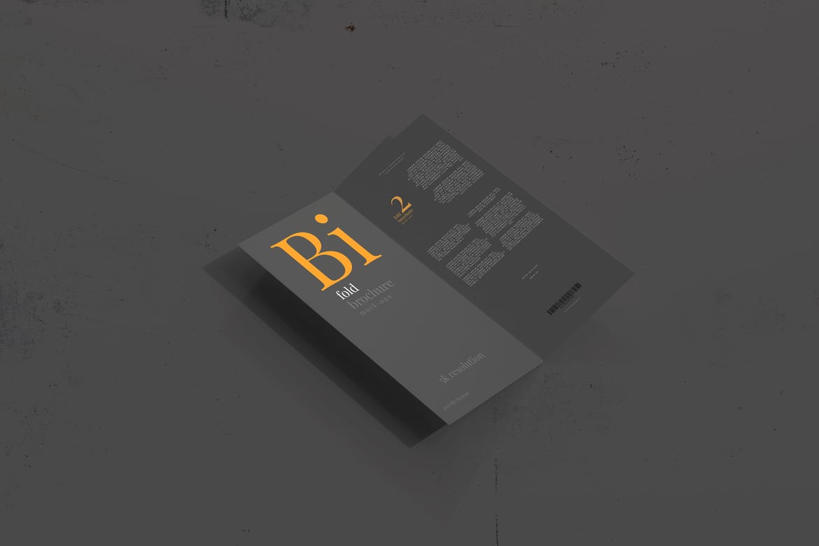 Bi Fold DL Brochure Mockups