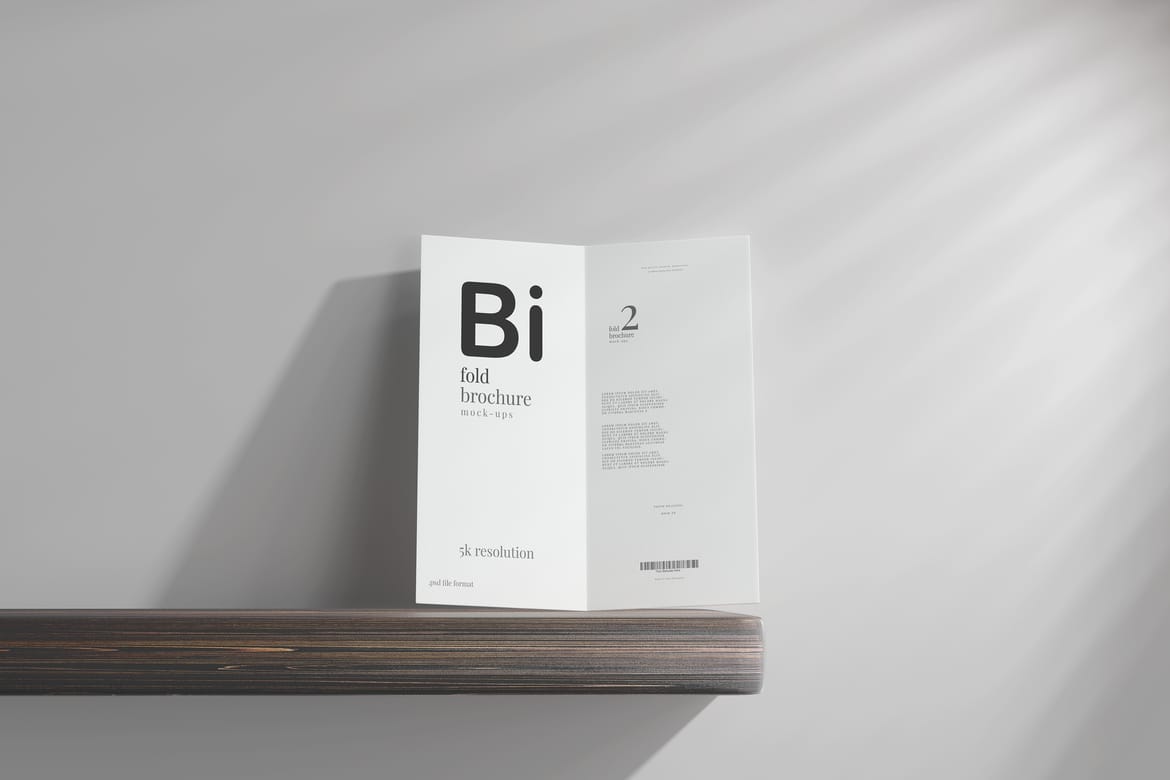 Bi Fold DL Brochure Mockups