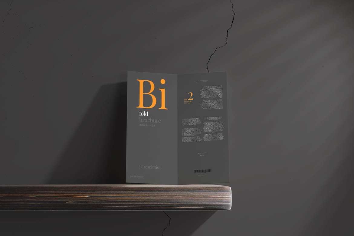 Bi Fold DL Brochure Mockups
