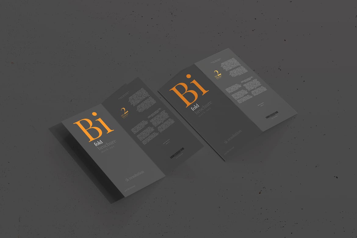 Bi Fold DL Brochure Mockups