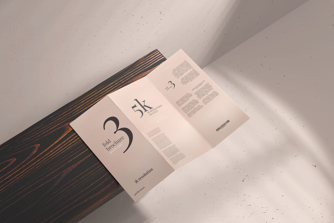 Tri Fold DL Brochure Mockups