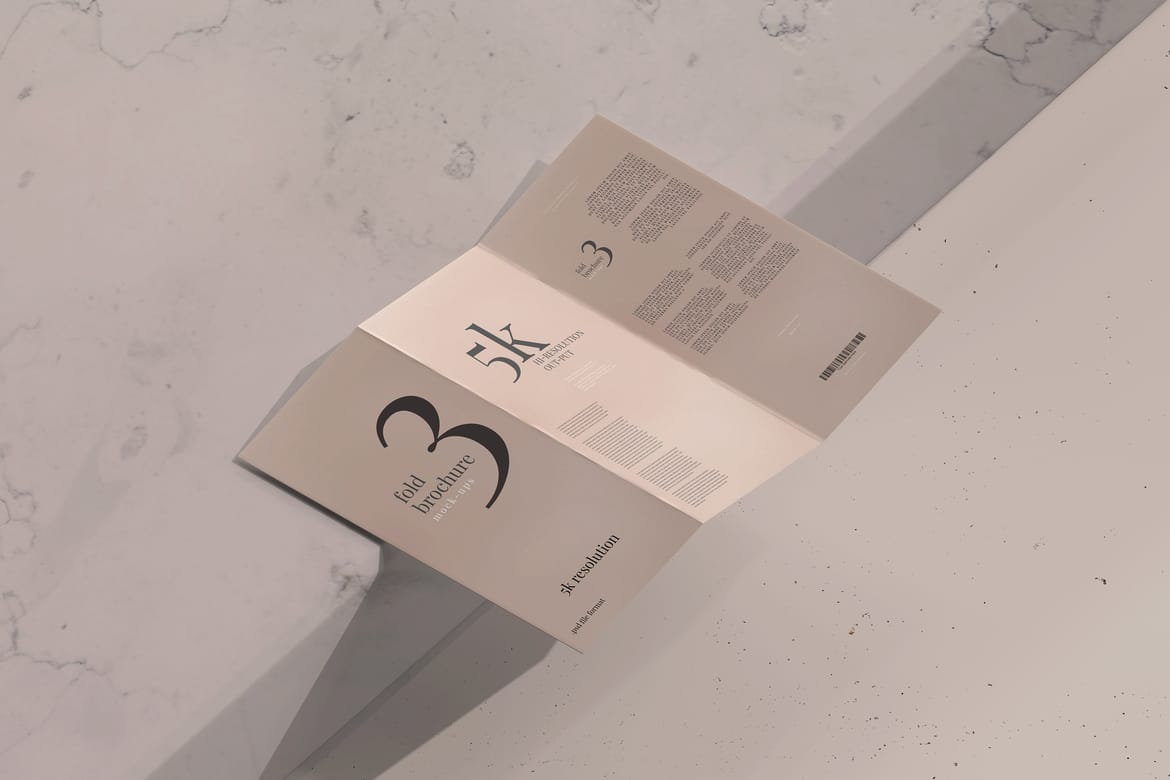 Tri Fold DL Brochure Mockups