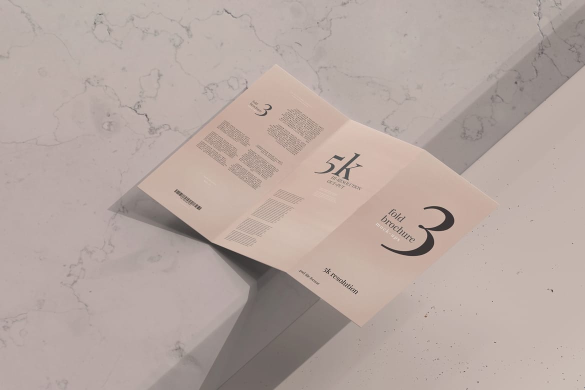 Tri Fold DL Brochure Mockups