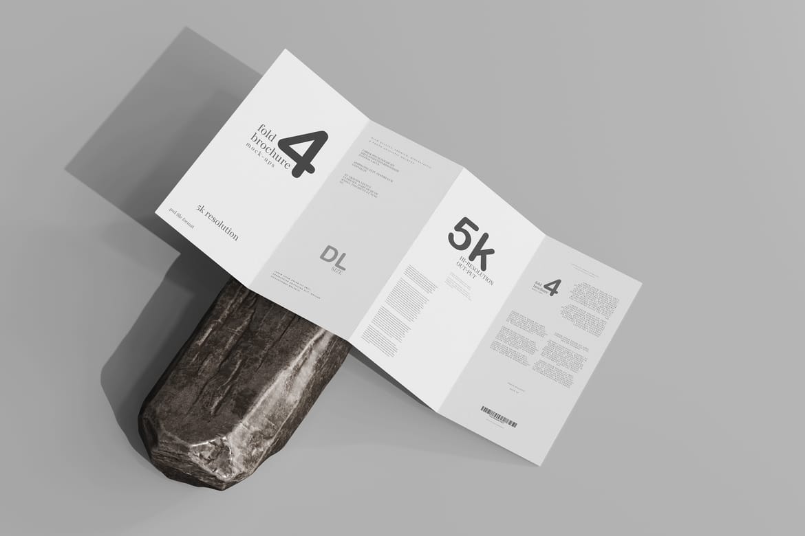 Four Fold DL Brochure Mockups