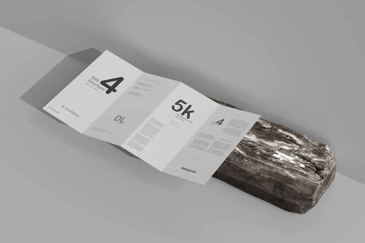 Four Fold DL Brochure Mockups