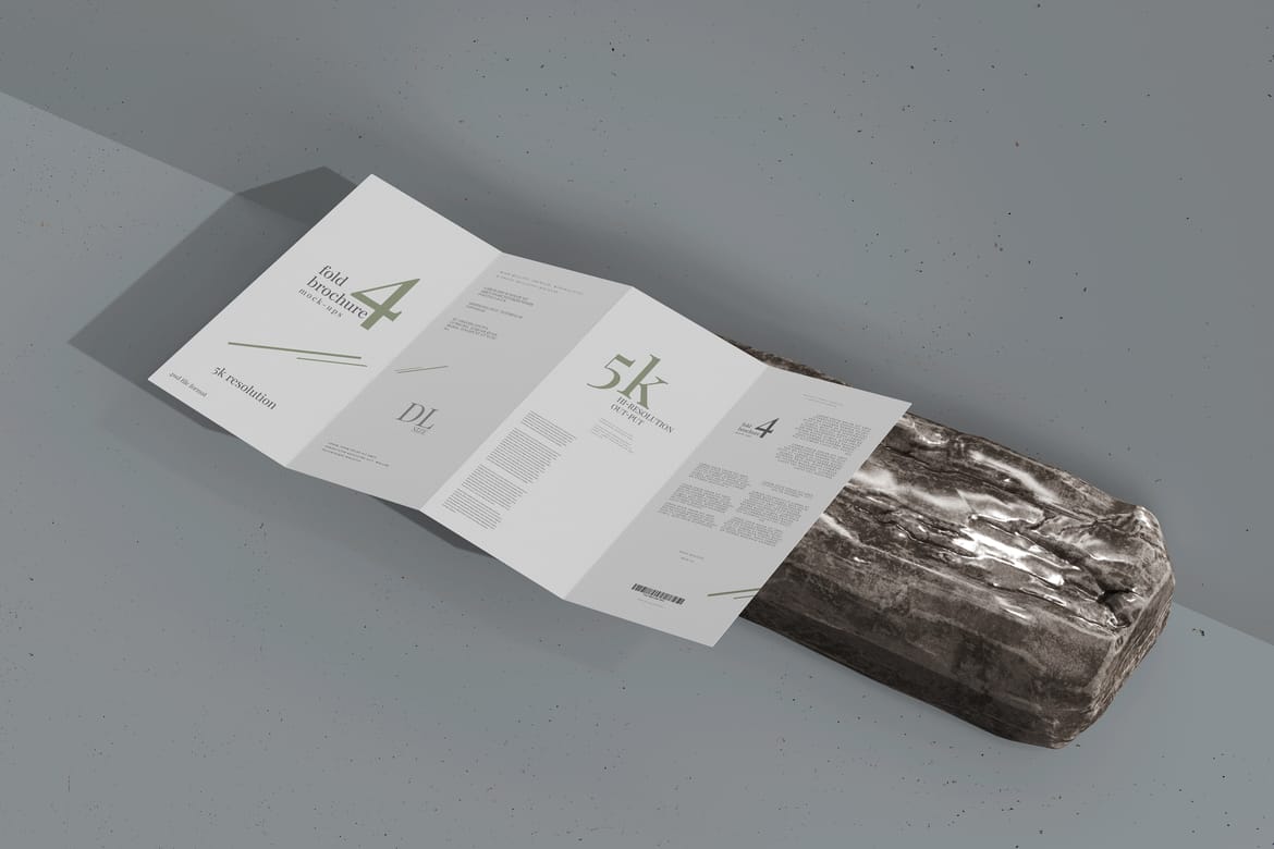 Four Fold DL Brochure Mockups