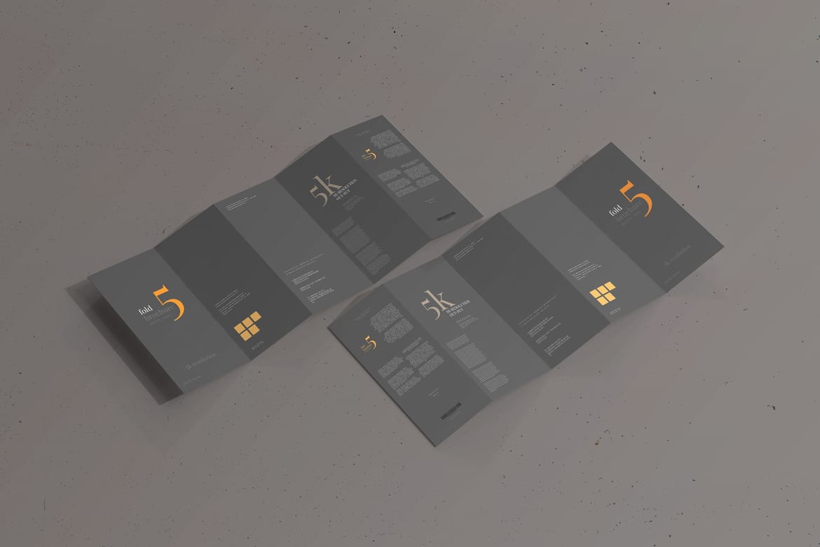 Five Fold DL Brochure Mockups
