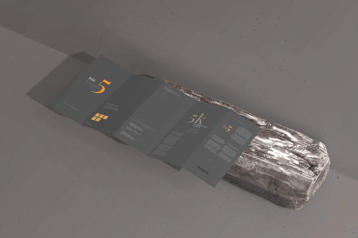 Five Fold DL Brochure Mockups