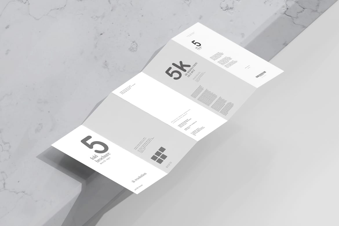 Five Fold DL Brochure Mockups
