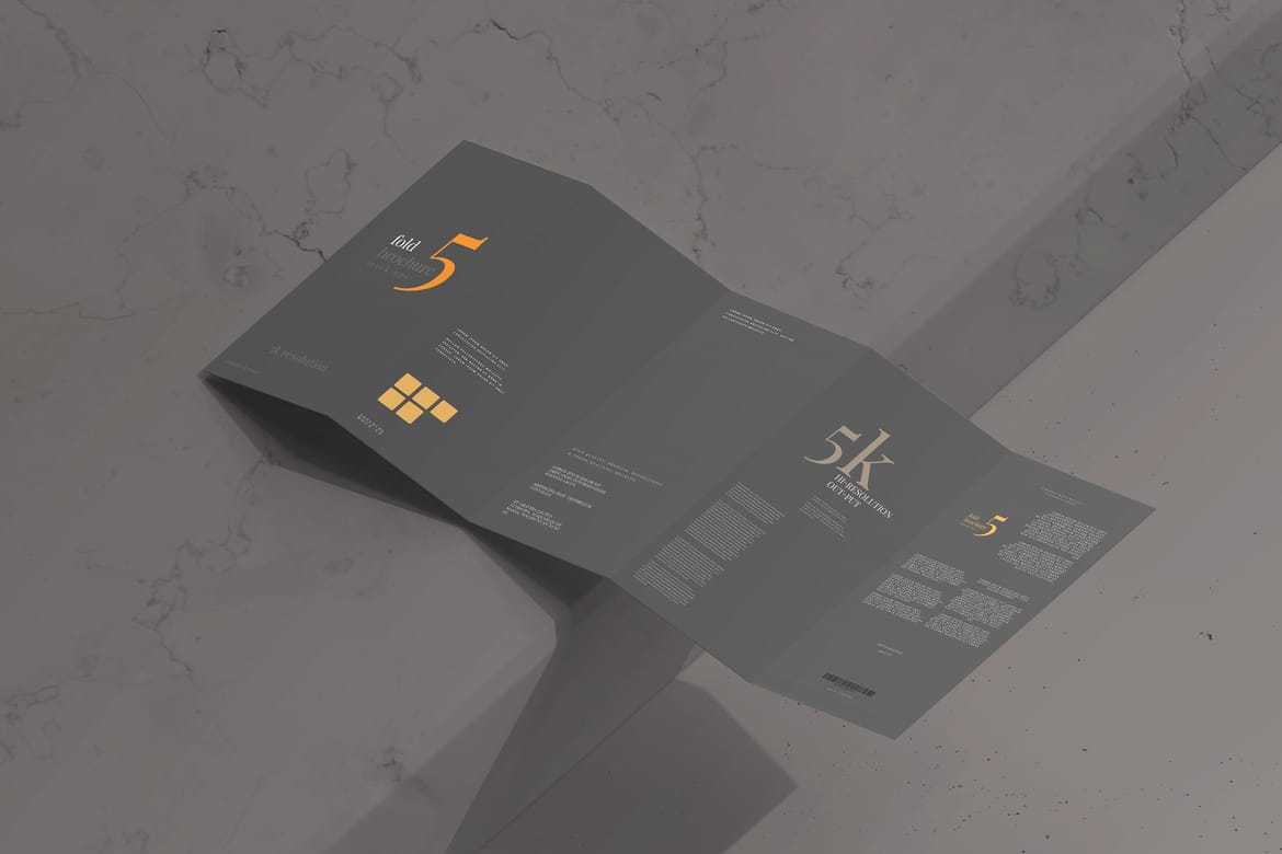 Five Fold DL Brochure Mockups