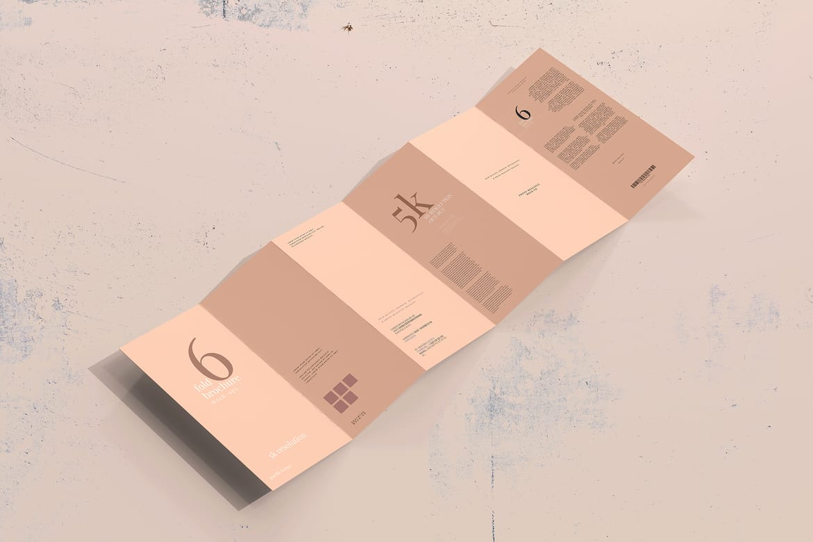 Six Fold DL Brochure Mockups