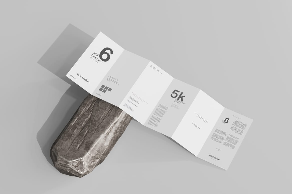 Six Fold DL Brochure Mockups