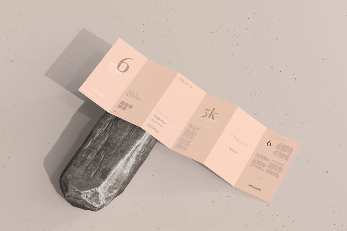 Six Fold DL Brochure Mockups