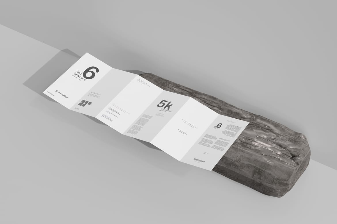 Six Fold DL Brochure Mockups