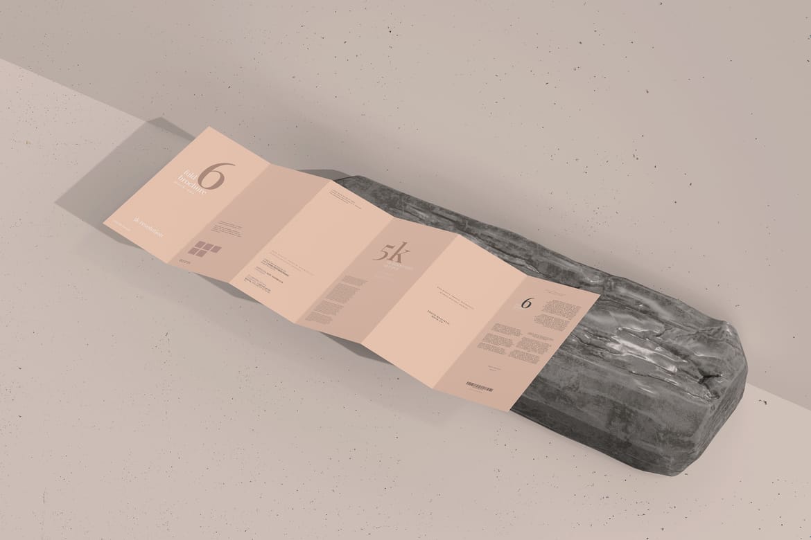 Six Fold DL Brochure Mockups