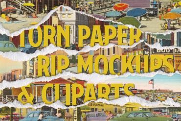 Torn Paper Cliparts & Mockups