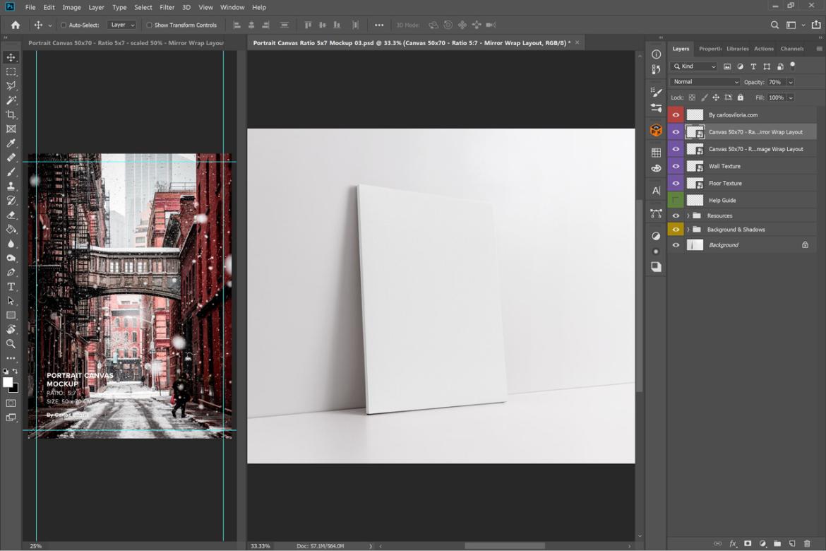 Portrait Canvas Ratio 5x7 Mockup 03