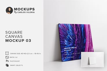 Square Canvas Ratio 1×1 Mockup 03
