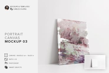 Portrait Canvas Ratio 4x5 Mockup 03