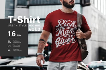 T-Shirt Mock-Up Urban Style vol.2