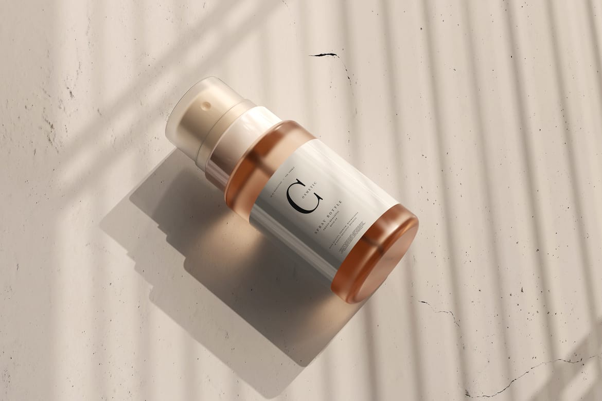 Glass Cosmetic Spray Bottle Mockup