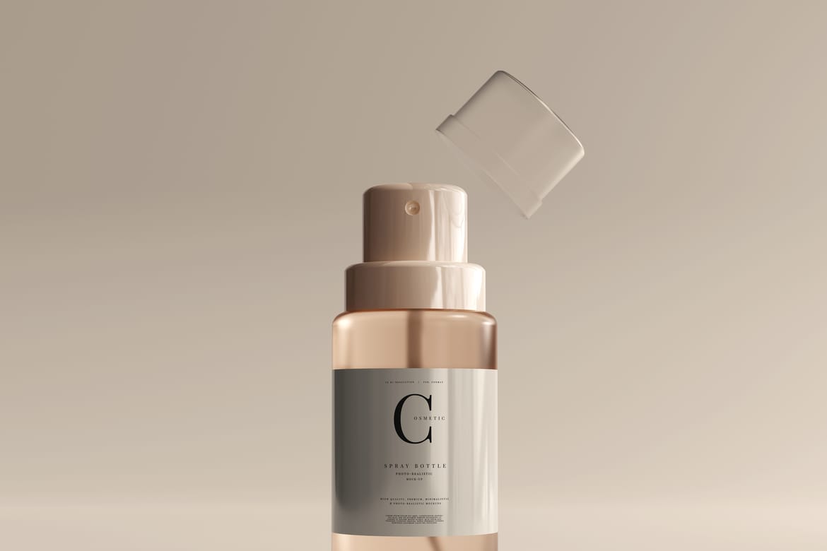Glass Cosmetic Spray Bottle Mockup