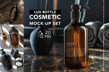 Cosmetic Bottles Mock-Up Set