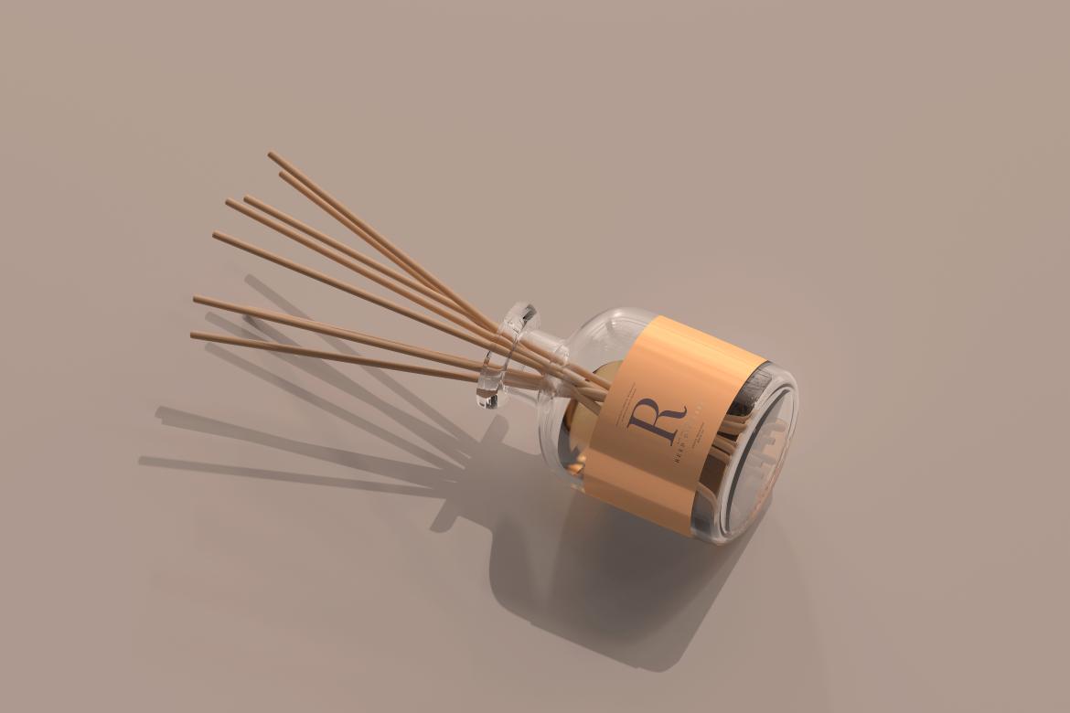 Incense Air Freshener Reed Diffuser Glass Bottle Mockup