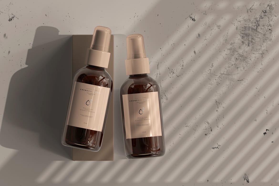  Cosmetic Spray Bottle Mockup
