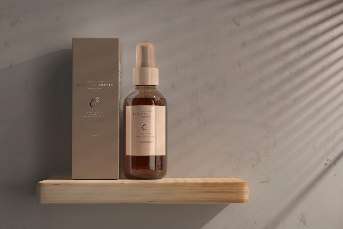  Cosmetic Spray Bottle Mockup