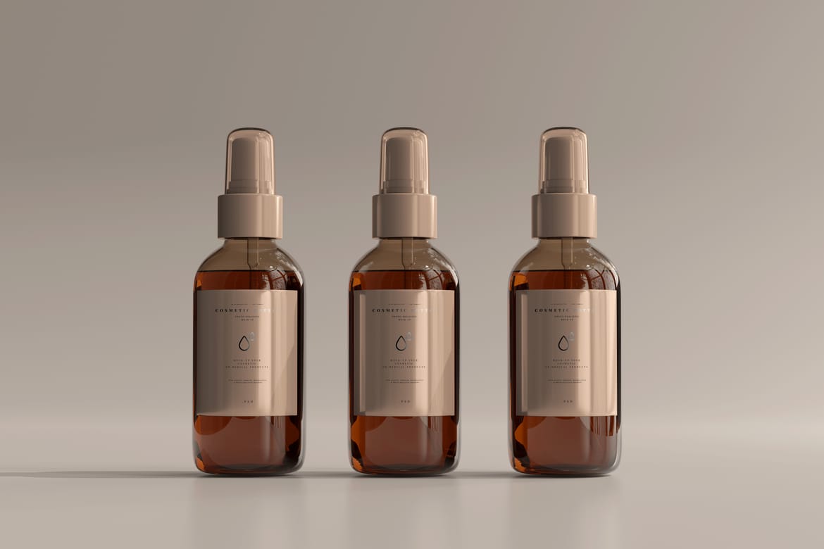  Cosmetic Spray Bottle Mockup
