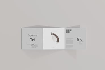 Square Tri Fold Brochure Mockup