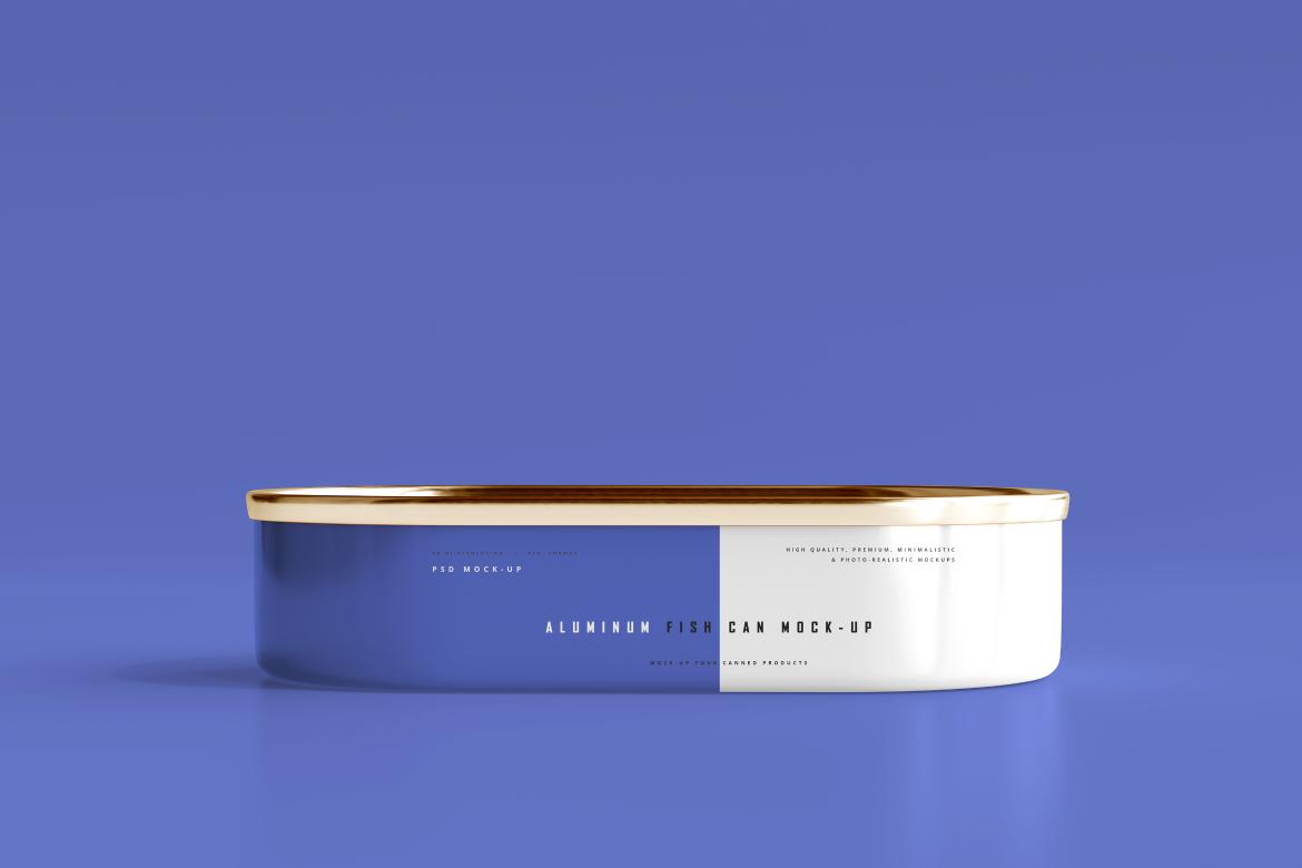 Aluminum Fish Can Mockup
