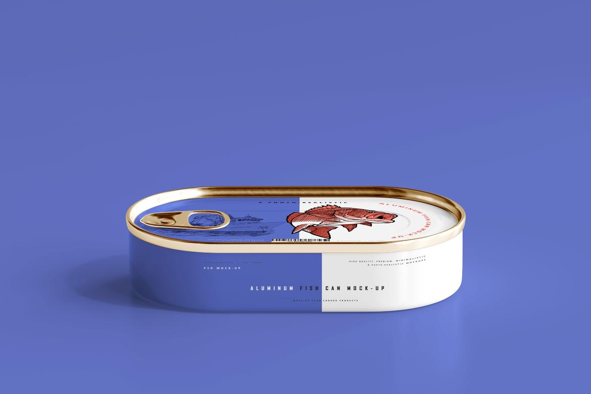 Aluminum Fish Can Mockup