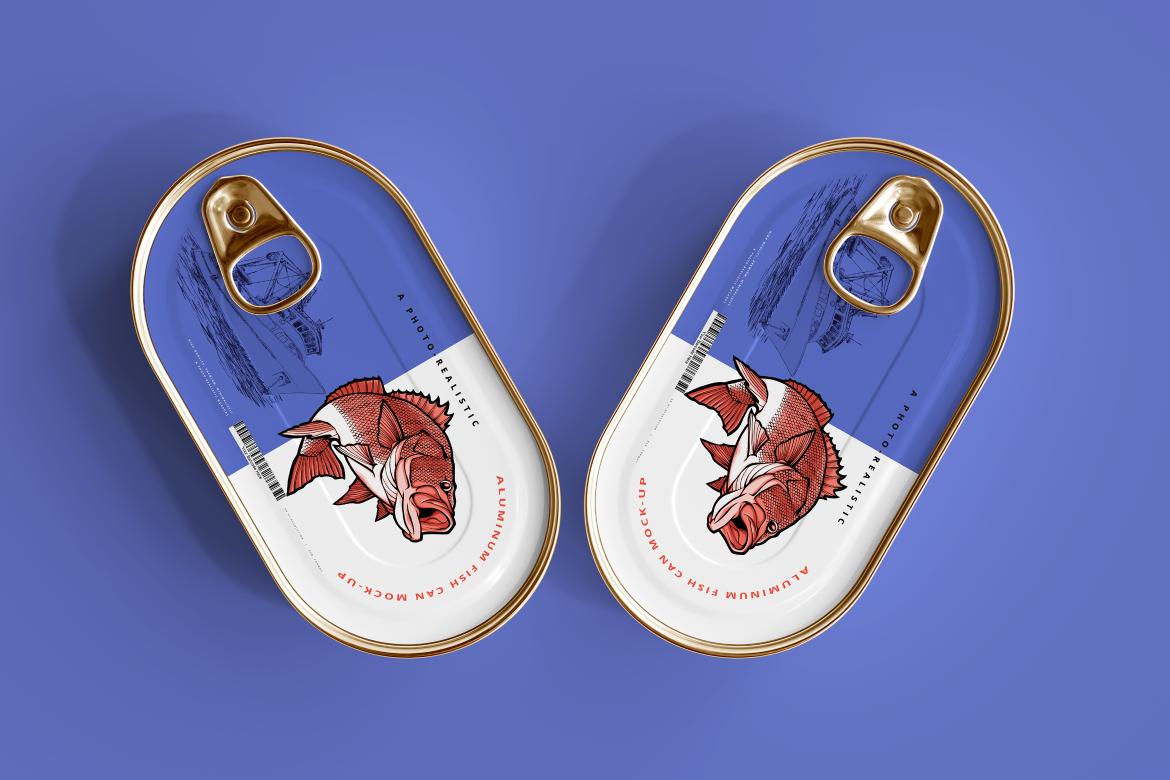 Aluminum Fish Can Mockup