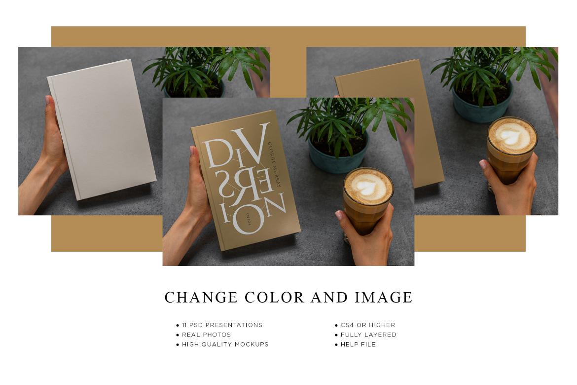 Book Hardcover Lifestyle Mock-Up