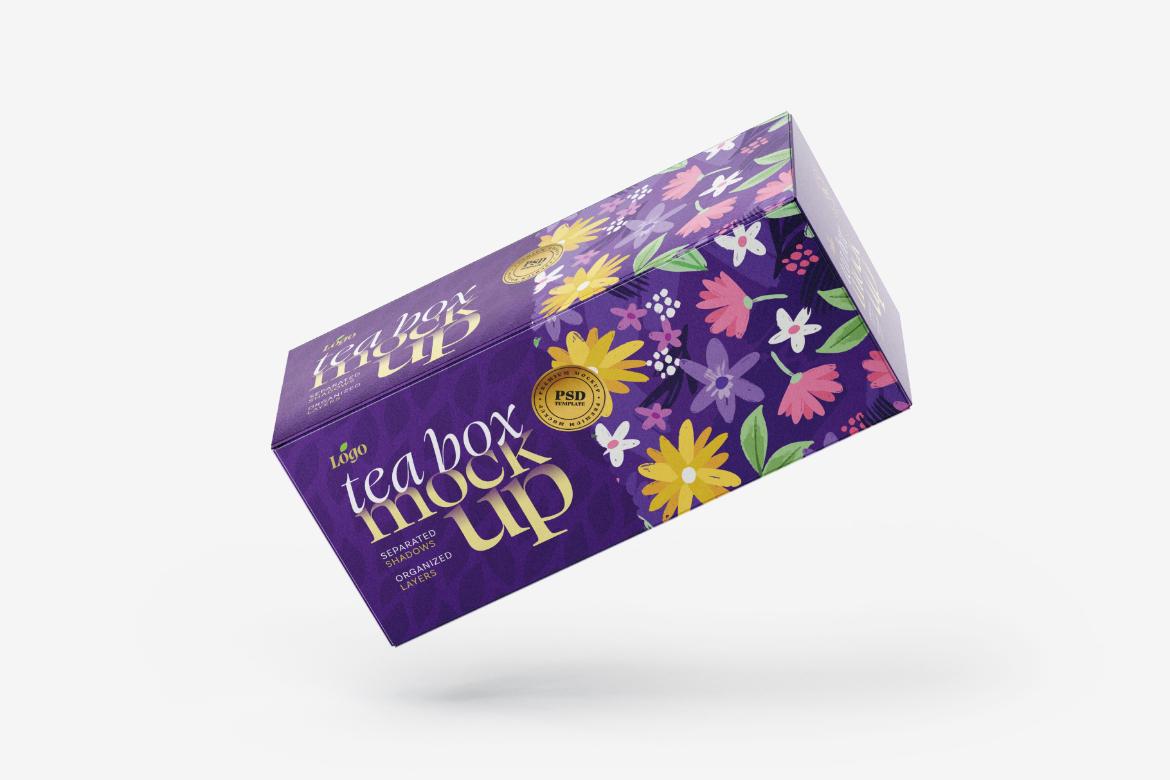 Tea Box and Tea Bag Mockup Set