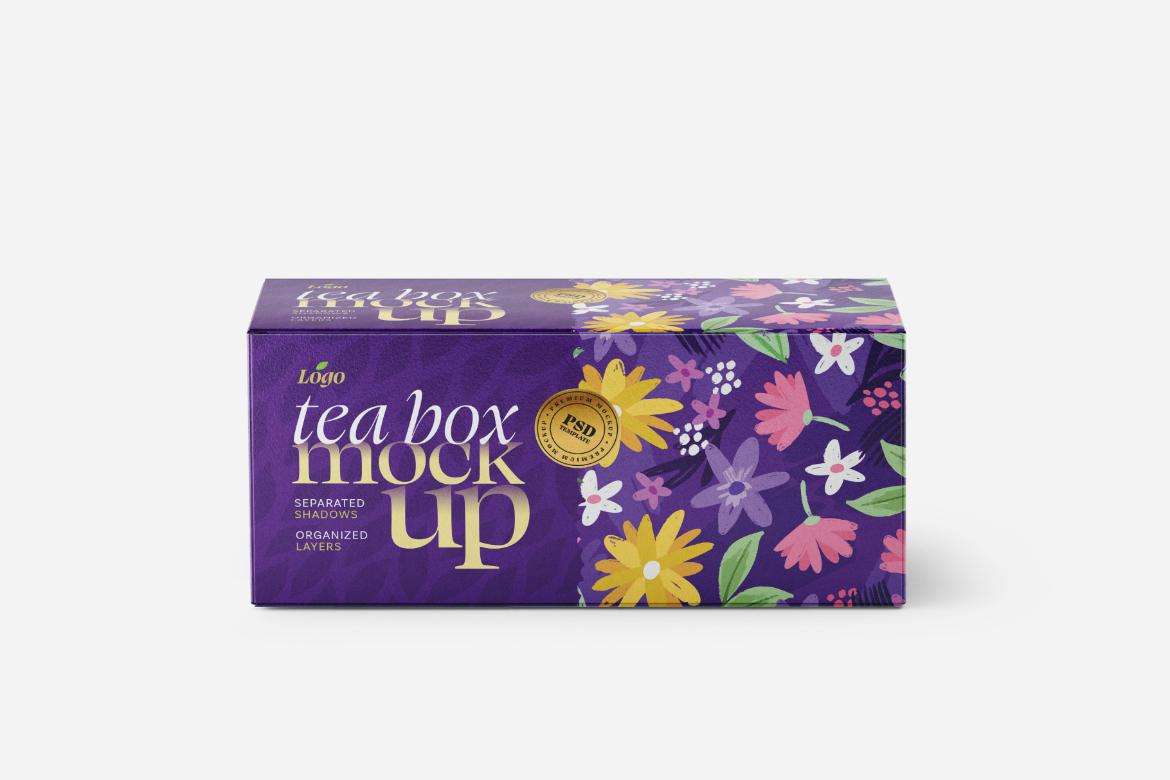 Tea Box and Tea Bag Mockup Set