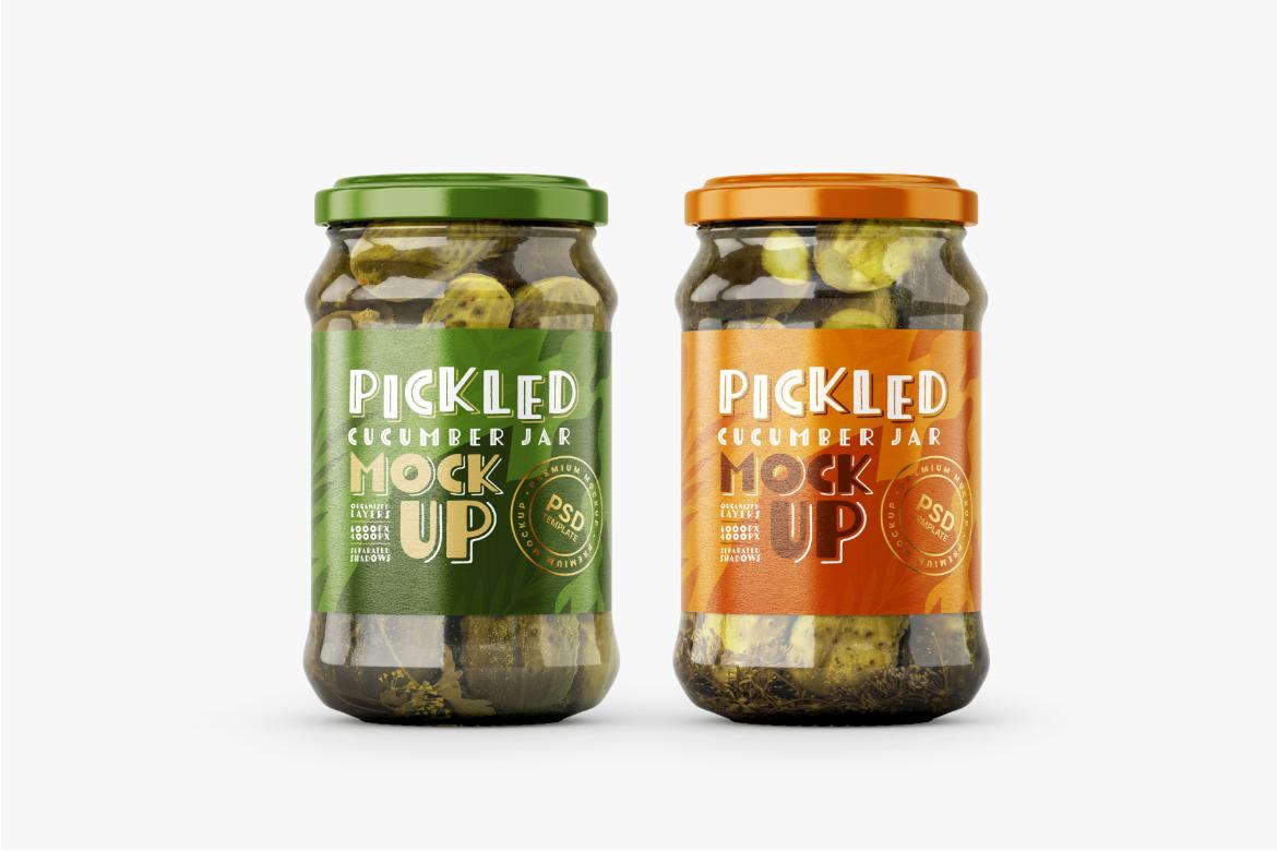 Pickled Cucumber Jar Mockup Set