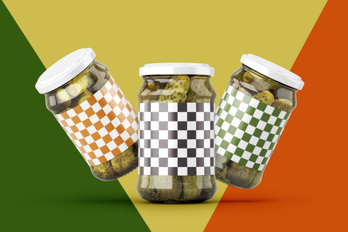 Pickled Cucumber Jar Mockup Set