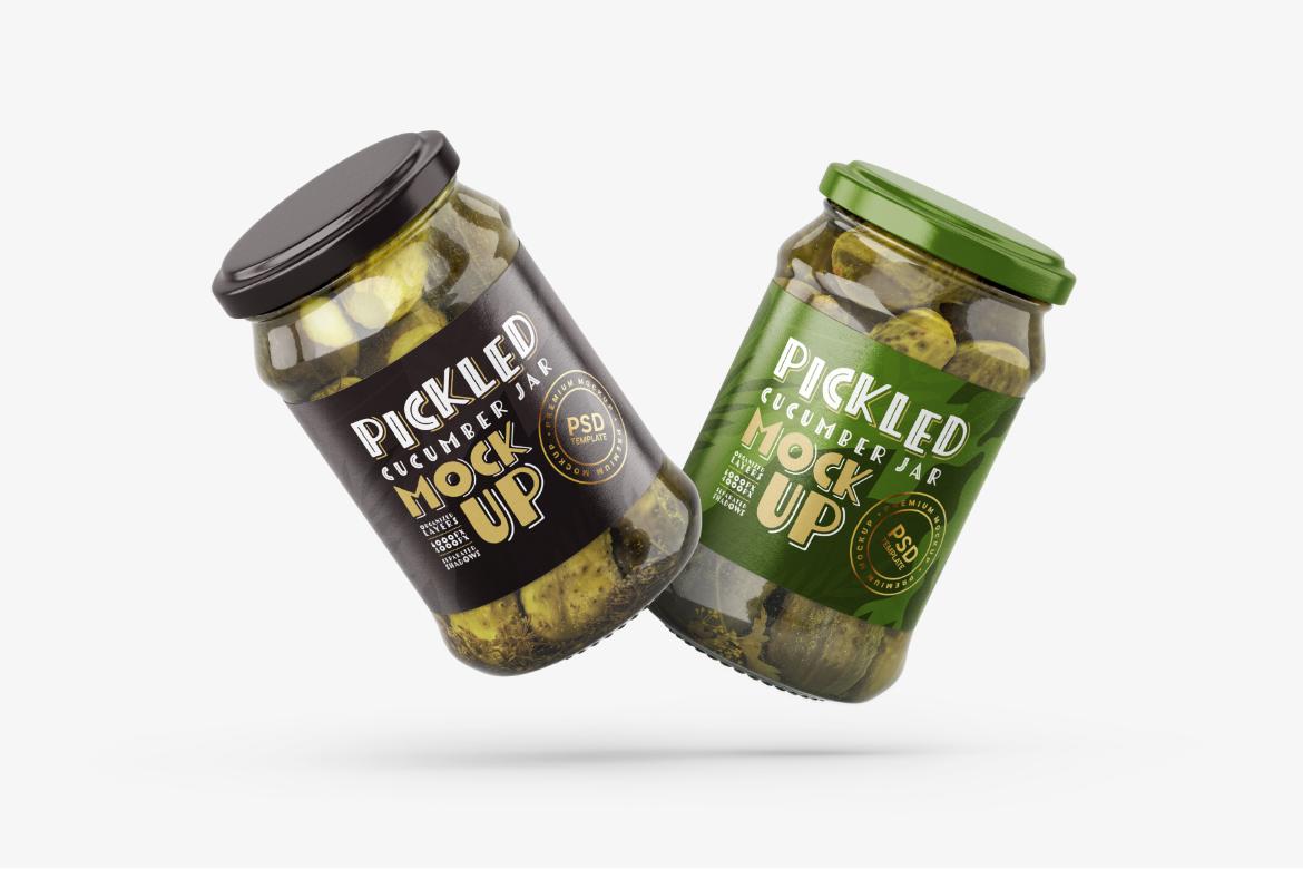 Pickled Cucumber Jar Mockup Set
